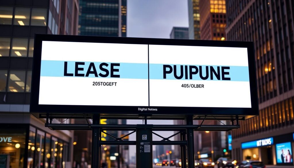 Comparativo locação versus compra painel mensagem variável