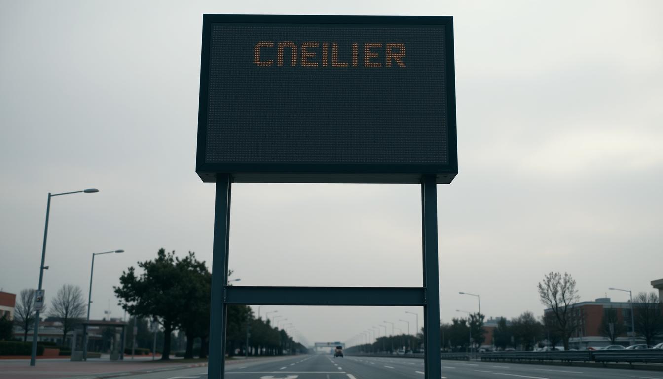 painel de mensagem variável