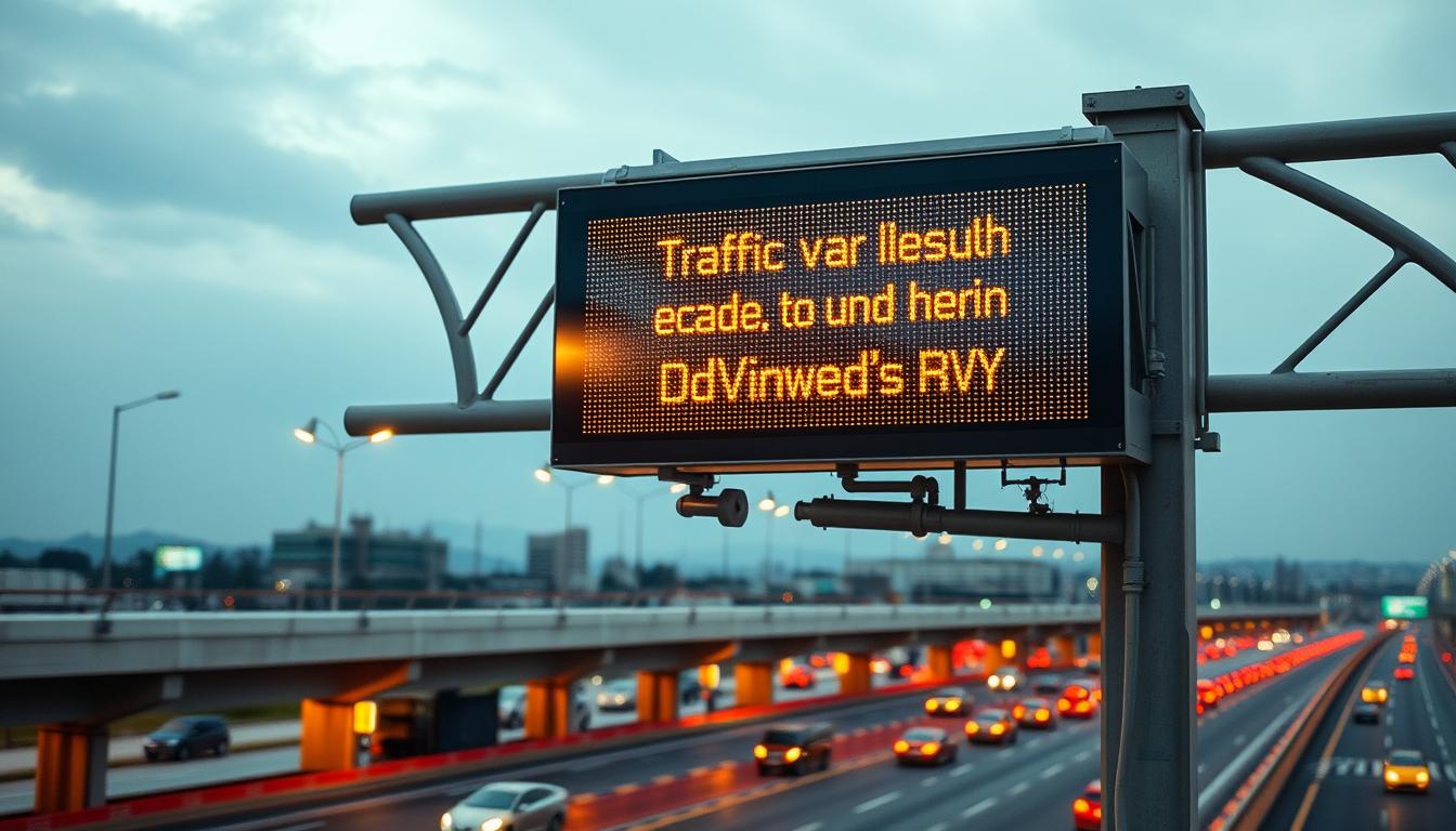 painel de mensagem variável gestão tráfego